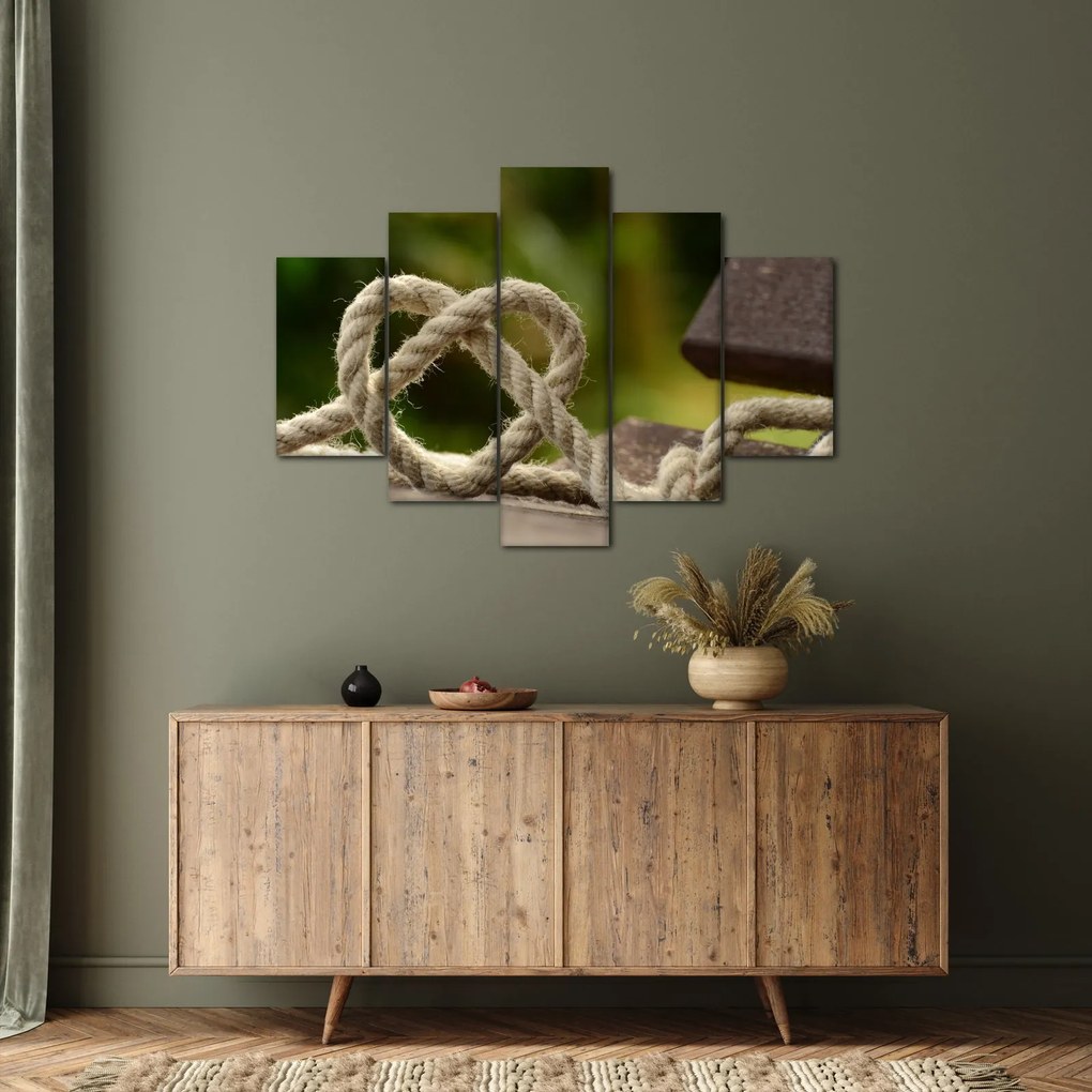 Obraz srdce z lana (150x105 cm)