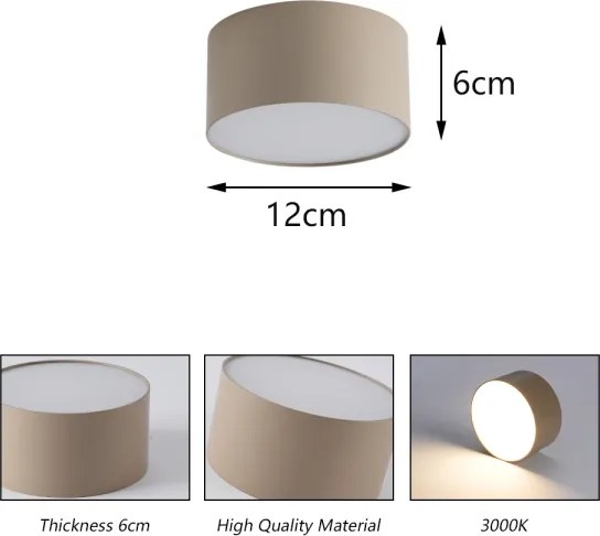 BRILAGI - LED vonkajšie stropné svietidlo FORIS LED/14W/230V pr. 12 cm béžové IP44