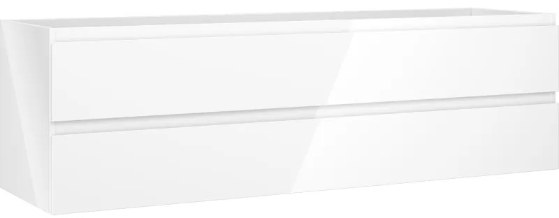 Mexen Orio, kúpeľňová skrinka 160 cm, 2 zásuvky, biela lesklá, 91A10-16047-2-BFF00