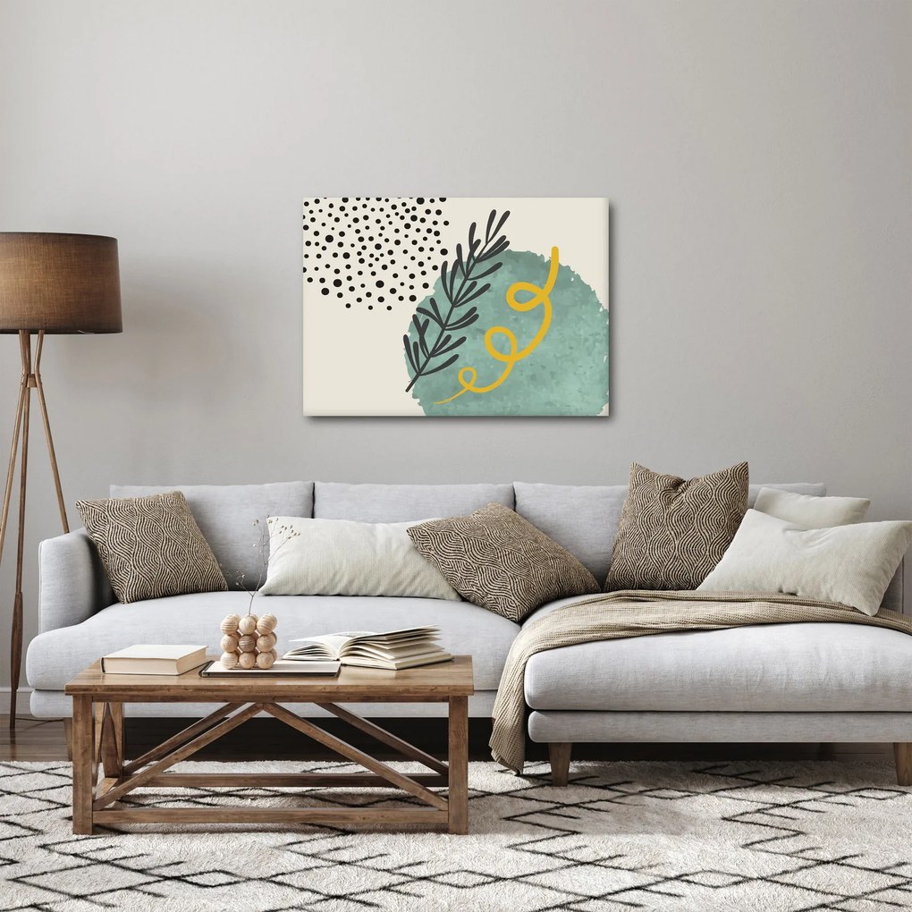 Obraz - Abstraktné listy N⁰1 (70x50 cm)