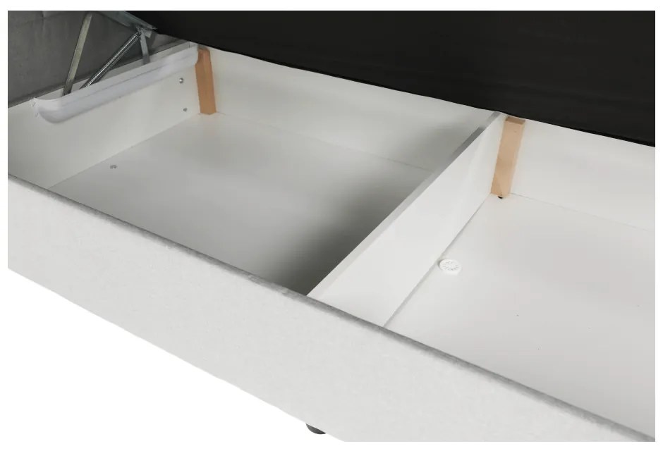 Boxspringová posteľ 180x200, svetlosivá, FERATA KOMFORT