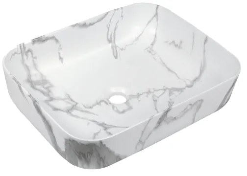 Invena Florina, keramické umývadlo 51x40x13 cm, imitácia kameňa, INV-CE-40-706-C