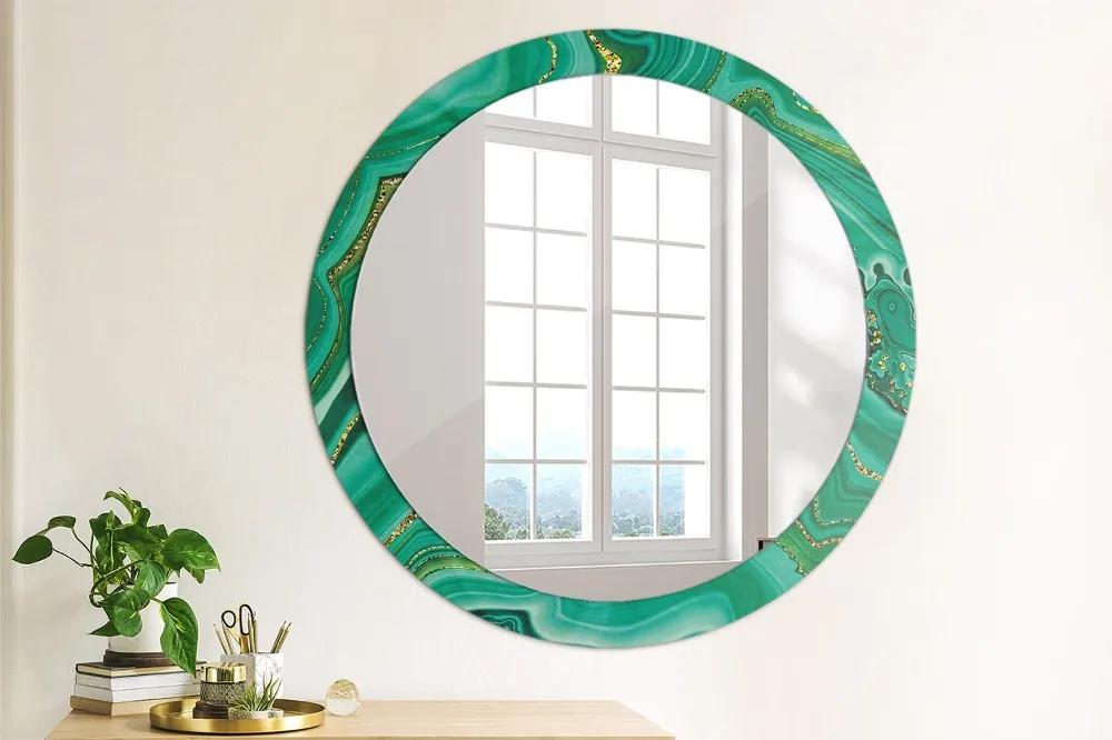 Okrúhle ozdobné zrkadlo Mramor z achátu fi 90 cm