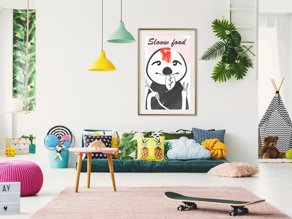 Artgeist Plagát - Sloth Trendsetter [Poster] Veľkosť: 40x60, Verzia: Zlatý rám