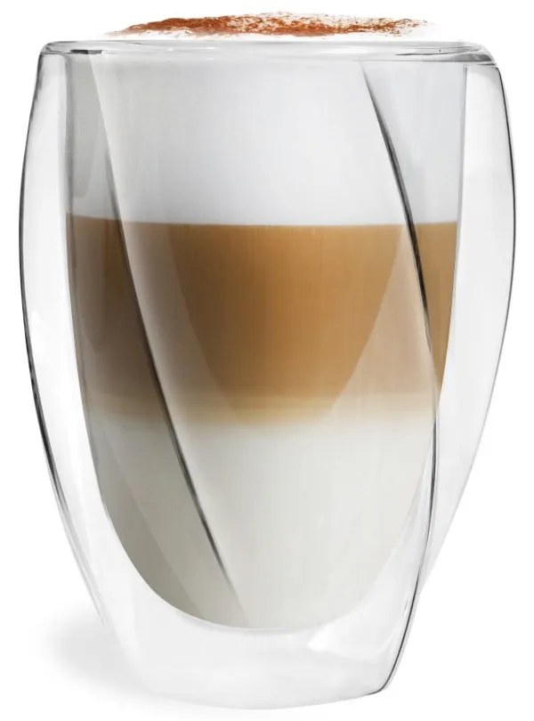 Sada 2 dvojstenných pohárov Vialli Design Latte, 300 ml