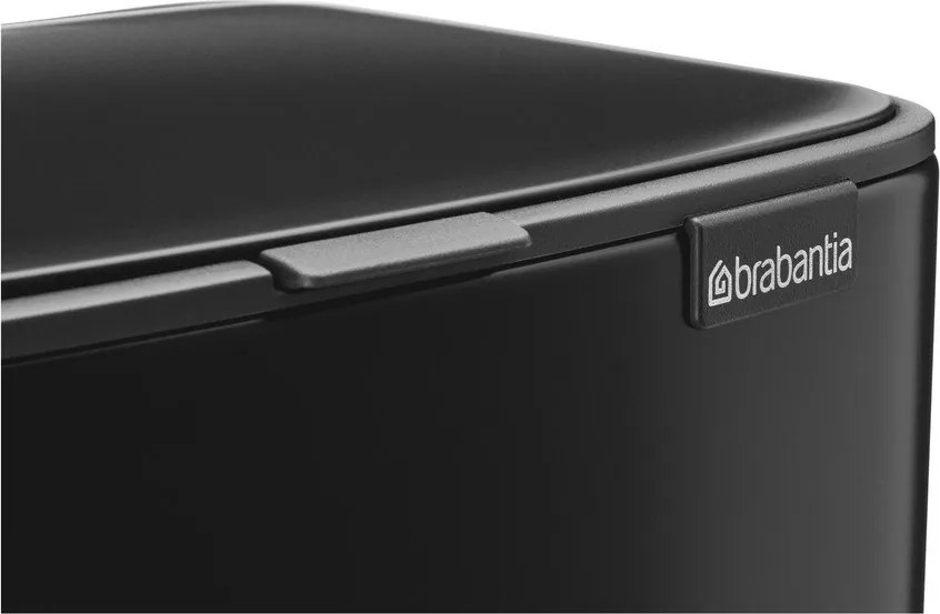 Matne čierny pedálový oceľový odpadkový kôš 12 l Bo – Brabantia