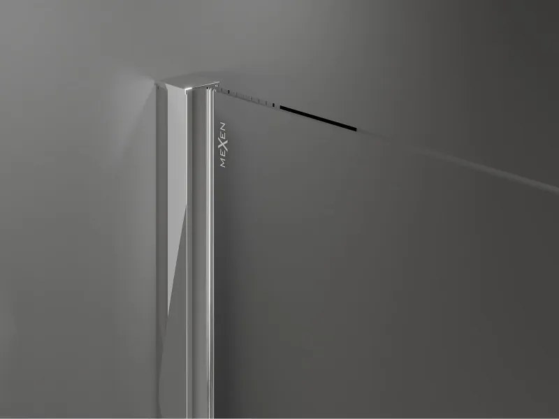 Mexen Velar Duo posuvná sprchová kabína 90 x 80 cm, transparentná, chróm - 871-090-080-02-01