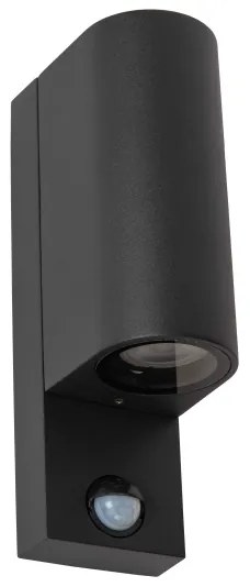 Lucide 69803/02/30 -Vonkajšie svietidlo so senzorom ZARO 2xGU10/7W/230V IP65 čierna