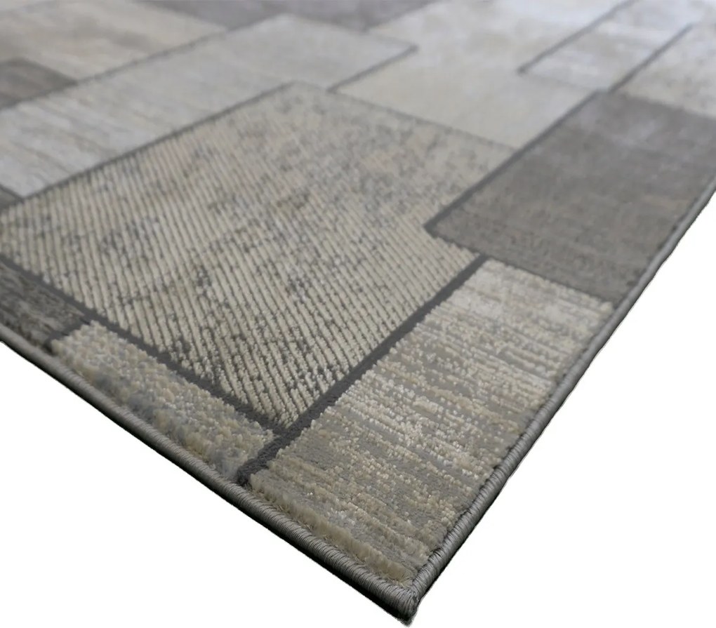 Koberec Esprit 3603 GREY – sivý vzorovaný obdĺžnik pre každú izbu Rozmer: 140x190 cm