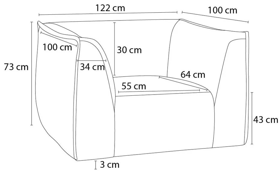 Zelené kreslo z textílie buklé Giorgia – Bobochic Paris