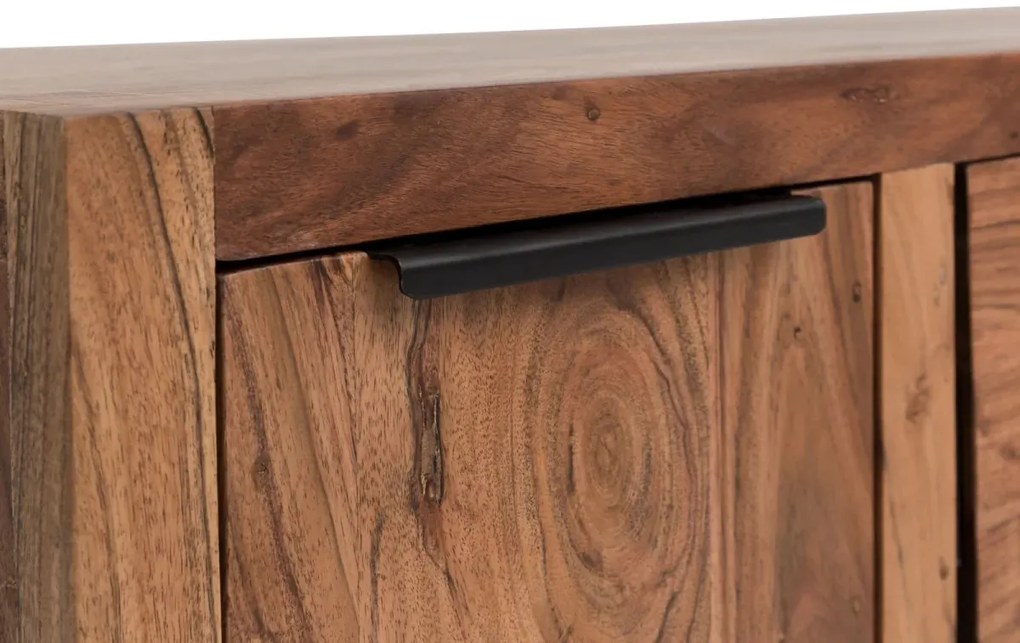 furniture-nabytek.cz - Masivní umyvadlo Sydney light I z akáciového dřeva, lakované, hnědé – 105×45×74 cm