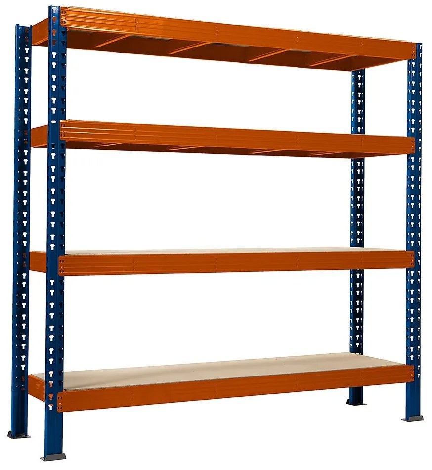 Trestles Nekonečný priemyselný regál 1800x2200x600, 4 police Farba: sivá