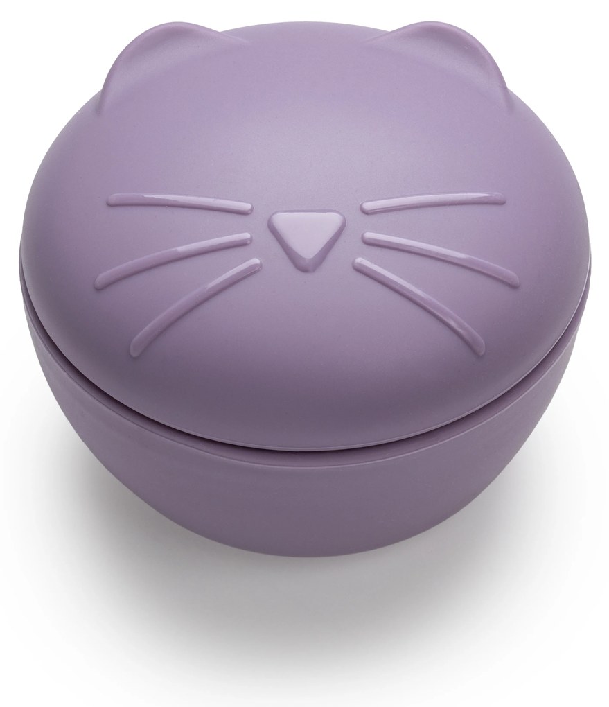 Silikónová škatuľka na desiatu s viečkom Mačka - 350 ml