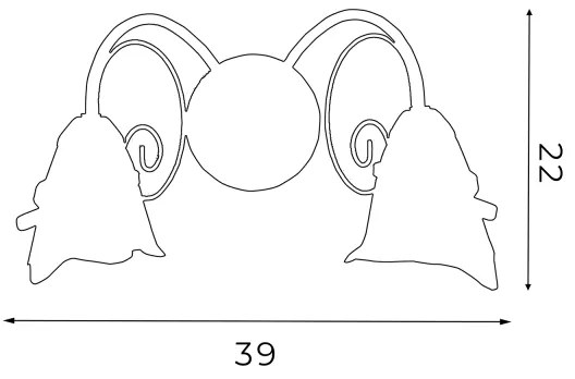 Nástenné svietidlo KOKARDA 2xE14/60W/230V