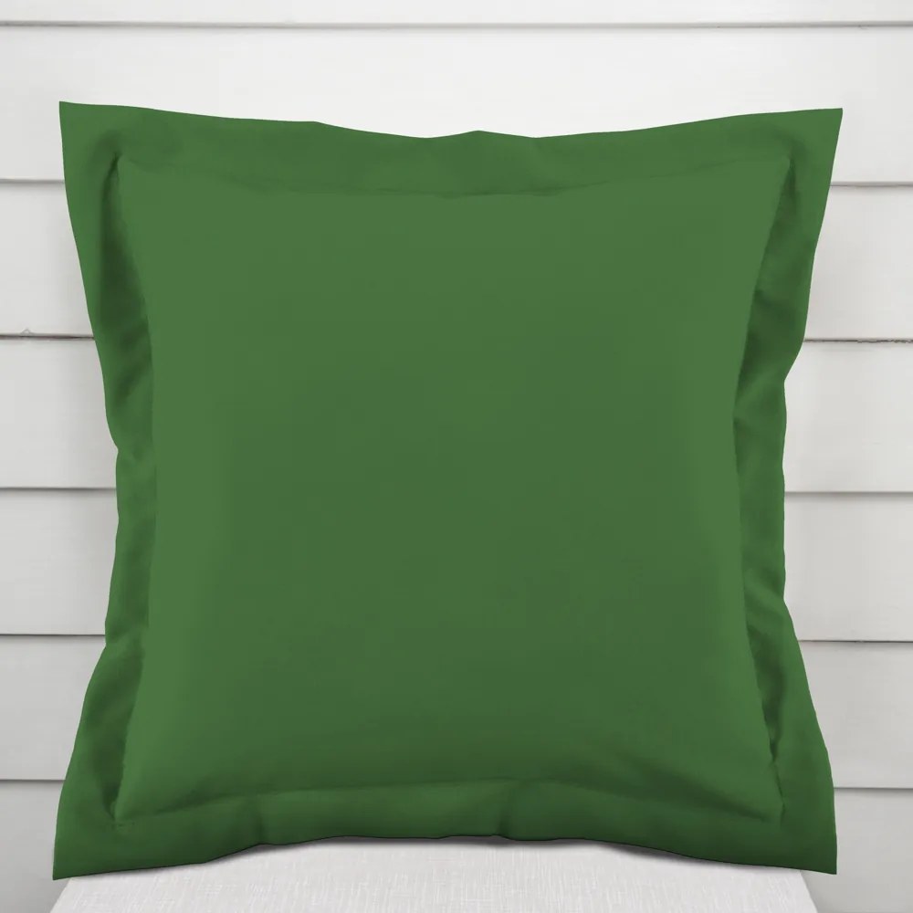 Biante Bavlnená obliečka na vankúš s lemom Moni MO-055 Trávovo zelená 50 x 60 cm