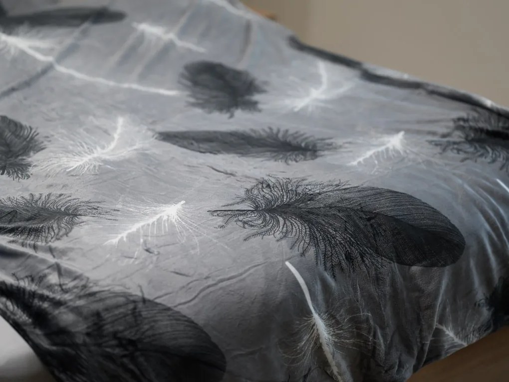Mikroplyšové obliečky VELSOFT sivé Rozmer obliečky: 70 x 90 cm | 140 x 200 cm