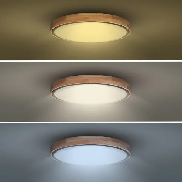 Solight WO8005 - LED stmievateľné svietidlo IRON OAK LED/48W/230V 3000-6500K priemer 40 cm + diaľkové ovládanie