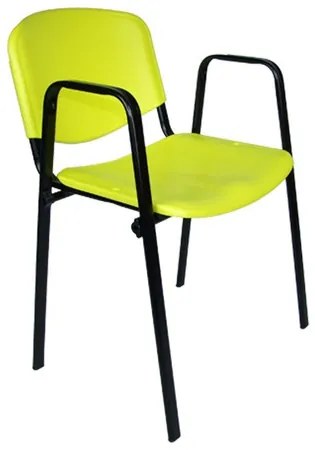 Konferenčná stolička ISO plastová s područkami RAL-6019