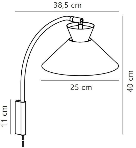 Nordlux - Nástenná lampa DIAL 1xE27/40W/230V biela