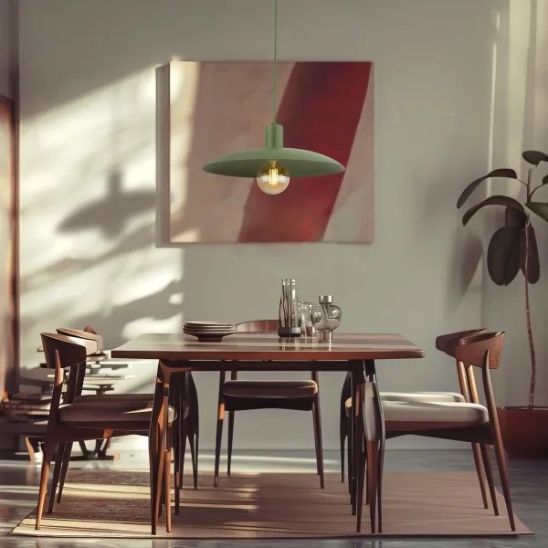 Luster na lanku ASTRA 1xE27/15W/230V pr. 41 cm zelená