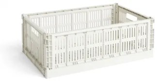 Úložný box Crate Recycled Off White L  HAY