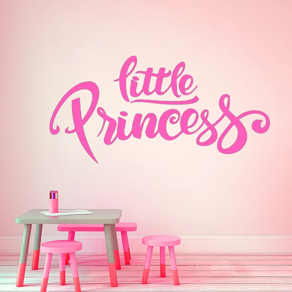 Veselá Stena Samolepka na stenu na stenu Nápis Little princess Farba: čierna