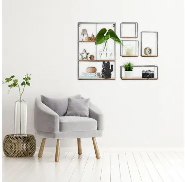 Sada 5 závesných poličiek LOFT Industrial