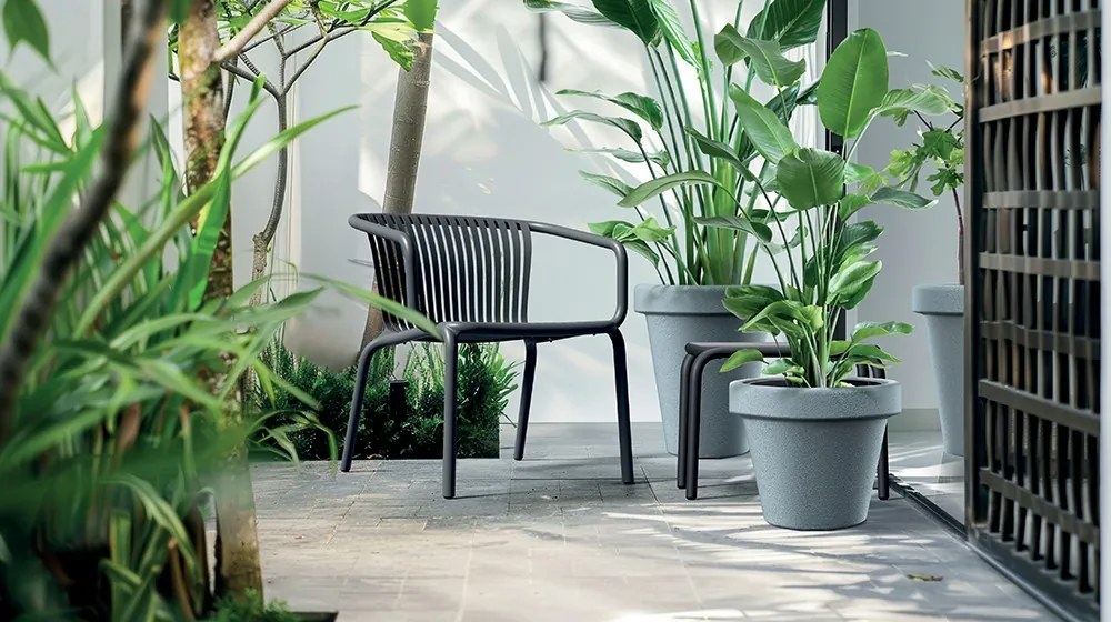 Plastový kvetináč ORIGINAL 39 cm šedý matný