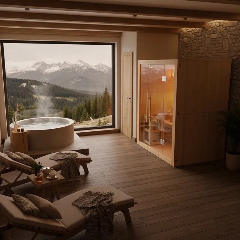 BPS-koupelny Fínska sauna Relax HYD-3940 150x120, 3-4 osoby