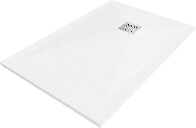 Mexen Stone+, obdĺžniková vanička z minerálneho kompozitu 120 x 100 cm, biela, 44101012