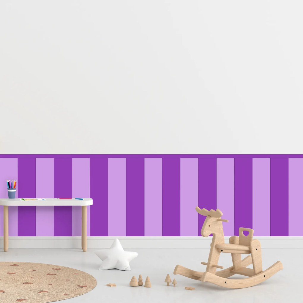 60x100cm Obdĺžnik - Fialová farba - textilná nálepka na stenu Farba: Kombinácia, Veľkosť: 60 cm