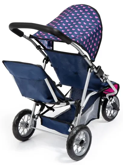 Bayer Design Kočík pre bábiky dvojičky Duo (modrá)  (100355100)