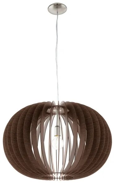 Eglo 95026 - Závesný luster na lanku STELLATO 1xE27/60W/230V pr. 70 cm hnedý