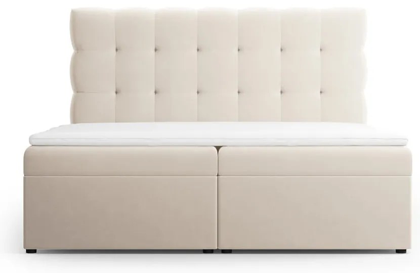Béžová boxspring posteľ s úložným priestorom 160x200 cm Bali – Cosmopolitan Design