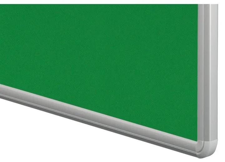 Textilná nástenka ekoTAB v hliníkovom ráme, 900 x 600 mm, zelená