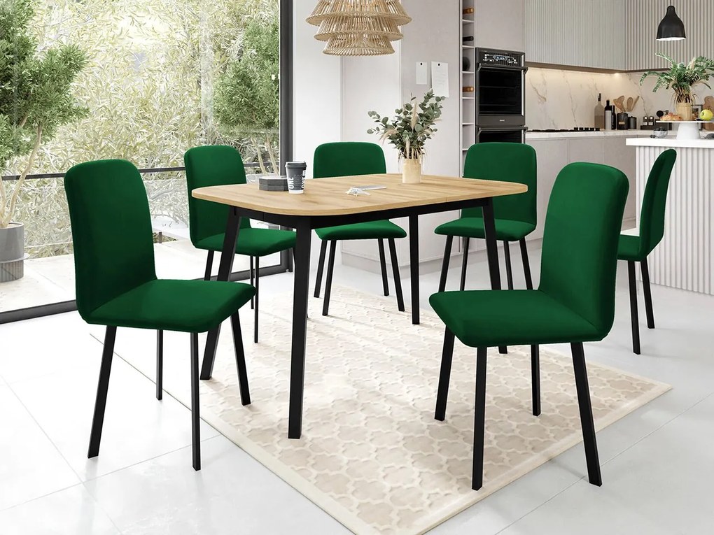 Jedálenský stôl Grazpen S 130x80, Farby:: biela / čierna