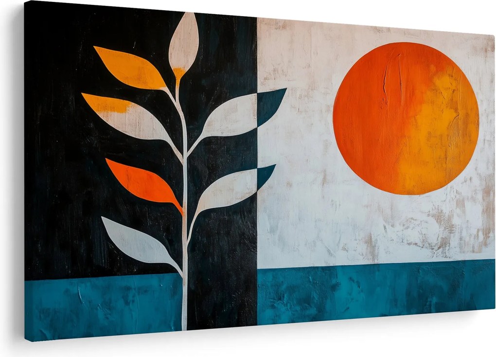 Obraz - Abstrakcia rastliny a slnka (90x60 cm)