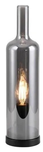 JUST LIGHT. 14006-25 - Stolová lampa BOTTLE 1xE14/25W/230V čierna/dymová