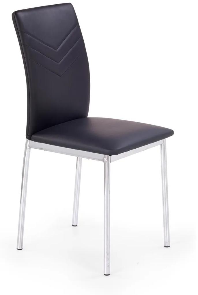 HALMAR K137 jedálenská stolička čierna / chróm