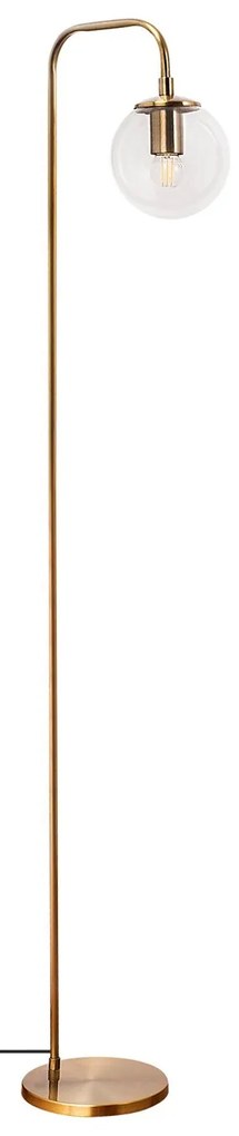 Stojacia lampa Viran retro zlatá/číra