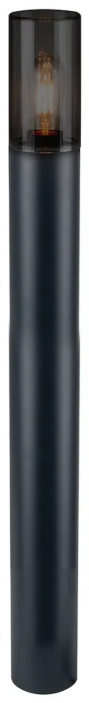 Ecolamp Exteriérové svietidlo Harlem, 1x plastové/čierne kovové tienidlo, (80 cm)