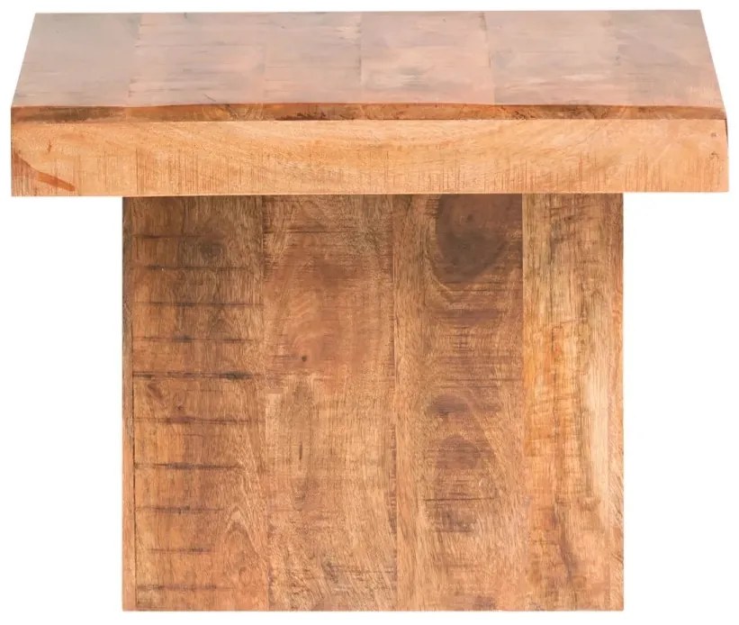 furniture-nabytek.cz - Masívny konferenčný stolík z mangového dreva, lakovaný, hnedý – 60×60×45 cm