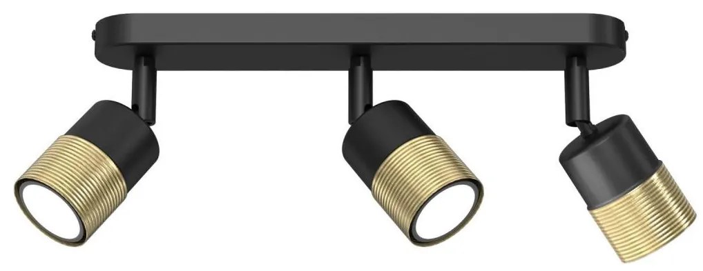 Bodové svietidlo MIZU 3xGU10/8W/230V čierna/mosadz