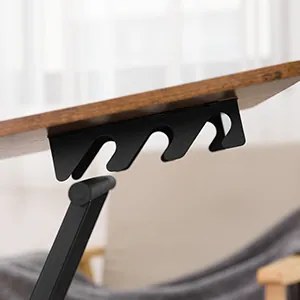 Skladací odkladací stolík Vasagle Melori 60 cm čierny/hnedý