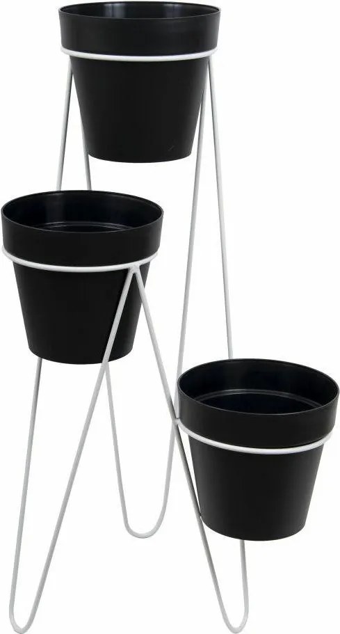 STOJAN NA KVETINÁČ TRIPOD 95X45X24 CM BIELA