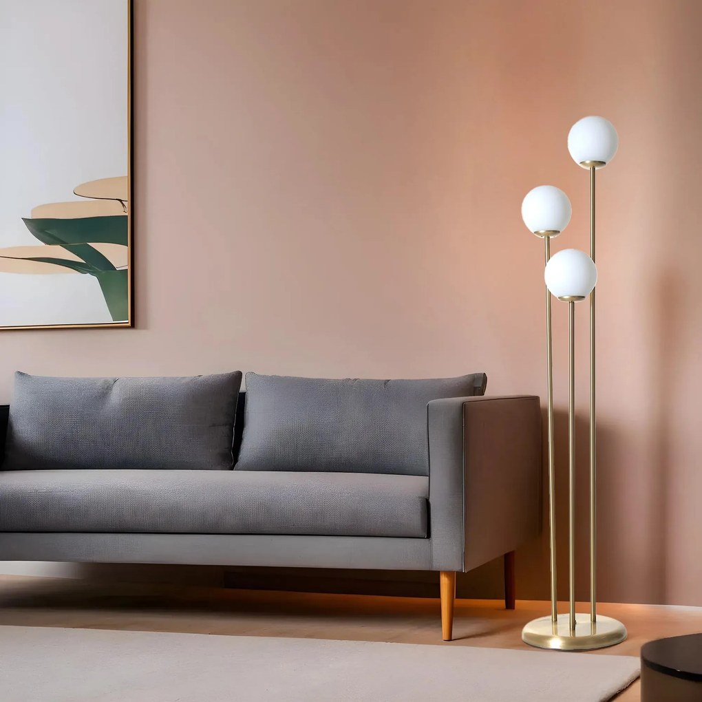 Stojací lampa JUDY zlatá