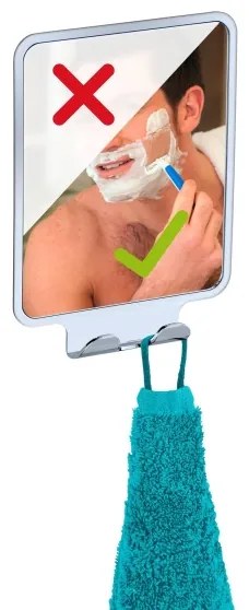 WENKO 22693100 - Kozmetické zrkadlo VACUUM-LOC QUADRO ED 14x19,5 cm lesklý chróm