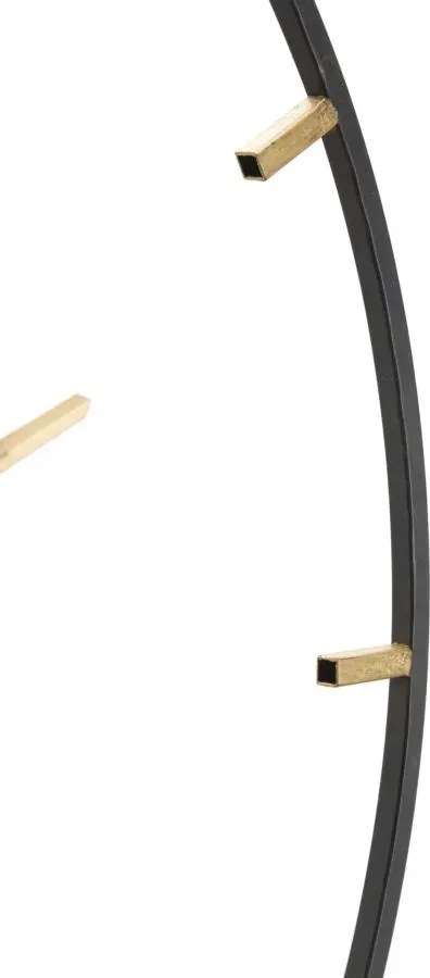Kovové nástenné hodiny Goldy 60 cm čierne/zlaté