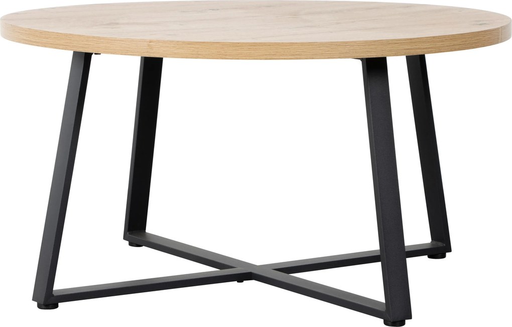 XXXLutz KONFERENČNÝ STOLÍK, čierna, dub artisan, kov, kompozitné drevo, 80/80/42 cm Boxxx - Stolíky do obývačky - 002798024201