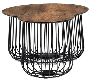 BONTEC Konferenčný stolík 60x60cm, mdf, divoký dub, AF-3007 OAK Farba: Hnedá